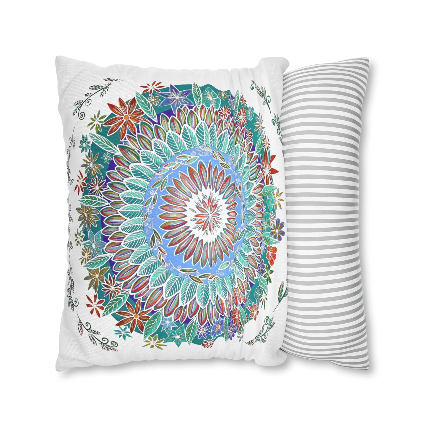 "Mandalavida Blanka" Dreamcatcher Pillow Cover