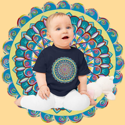 "Almandalayana" Organic Baby Tee - Blue Flame Array Kids clothes