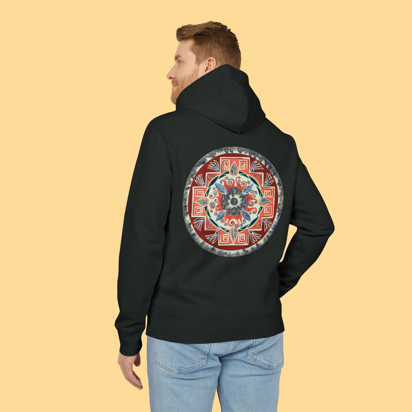 "Rojachakana" Organic Cruiser Hoodie (Font&Back Print)