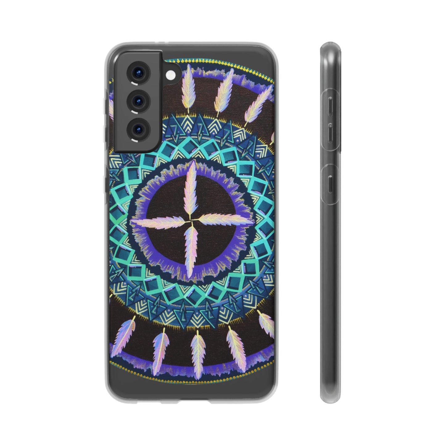 "Cuatro Vientos" Art Phone Armor (slim-fit) - Blue Flame Array Samsung Galaxy S21 Plus Phone Case