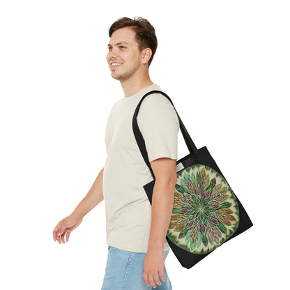 "Krystalhoja Verde" Tote Bag (All-Over-Print) - Blue Flame Array Bags