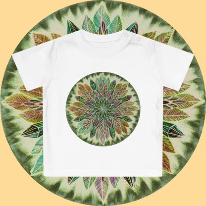 "Krystalhoja Verde" Organic Baby Tee - Blue Flame Array Kids clothes