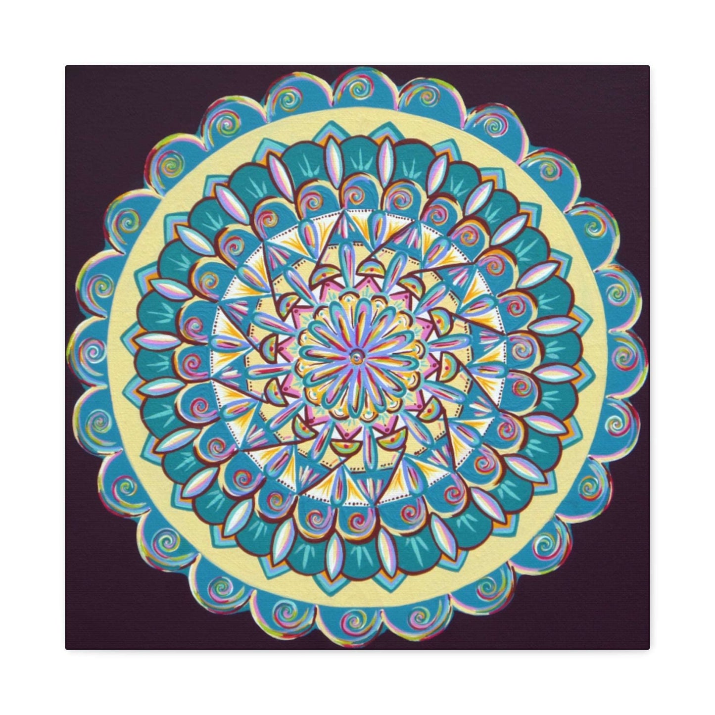 "Almandalayana" Canvas Gallery Wraps - Blue Flame Array 24″ x 24″ (Square) / Premium Gallery Wraps (1.25″) Canvas