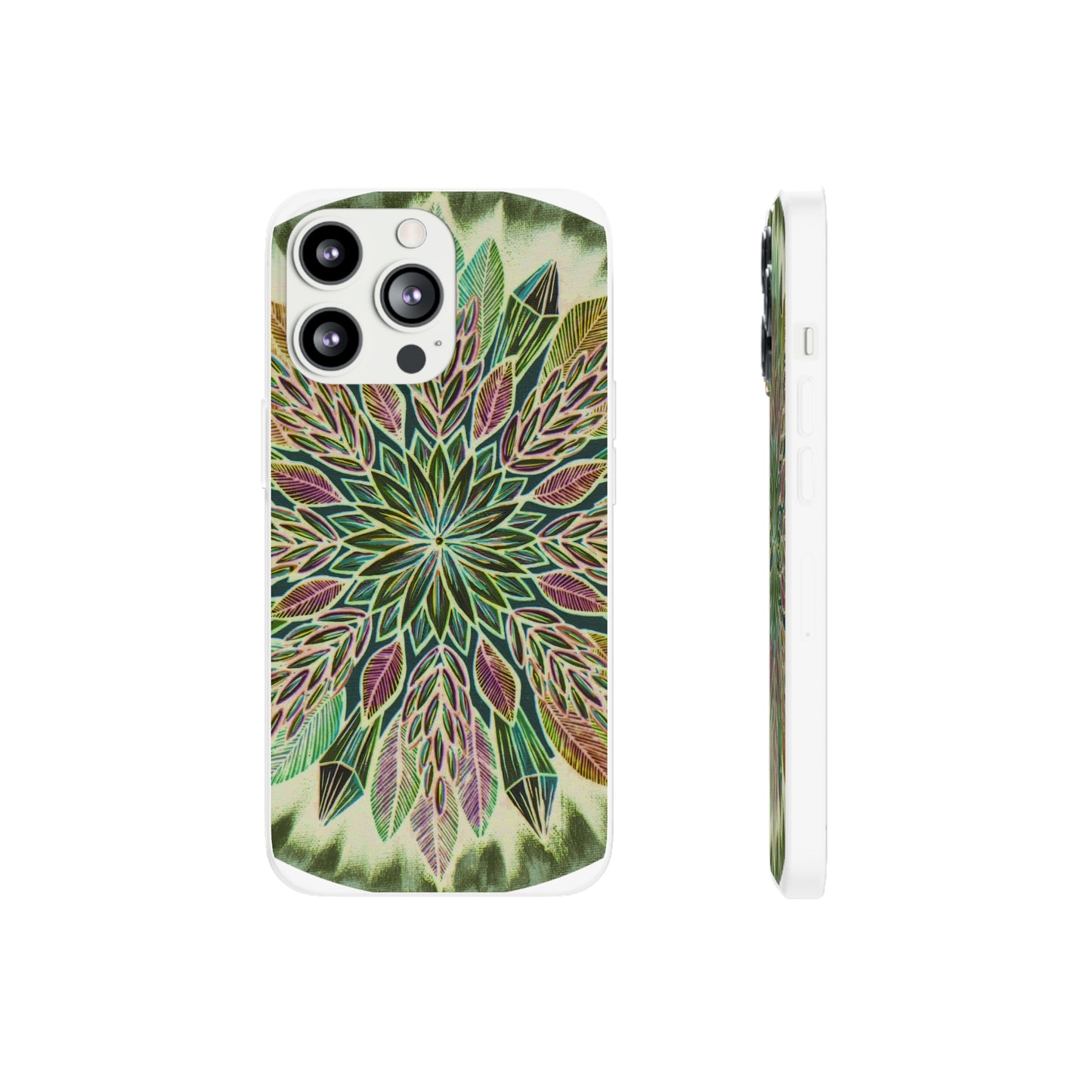 "Krystalhoja Verde" Art Phone Armor (slim-fit) - Blue Flame Array iPhone 13 Pro Phone Case