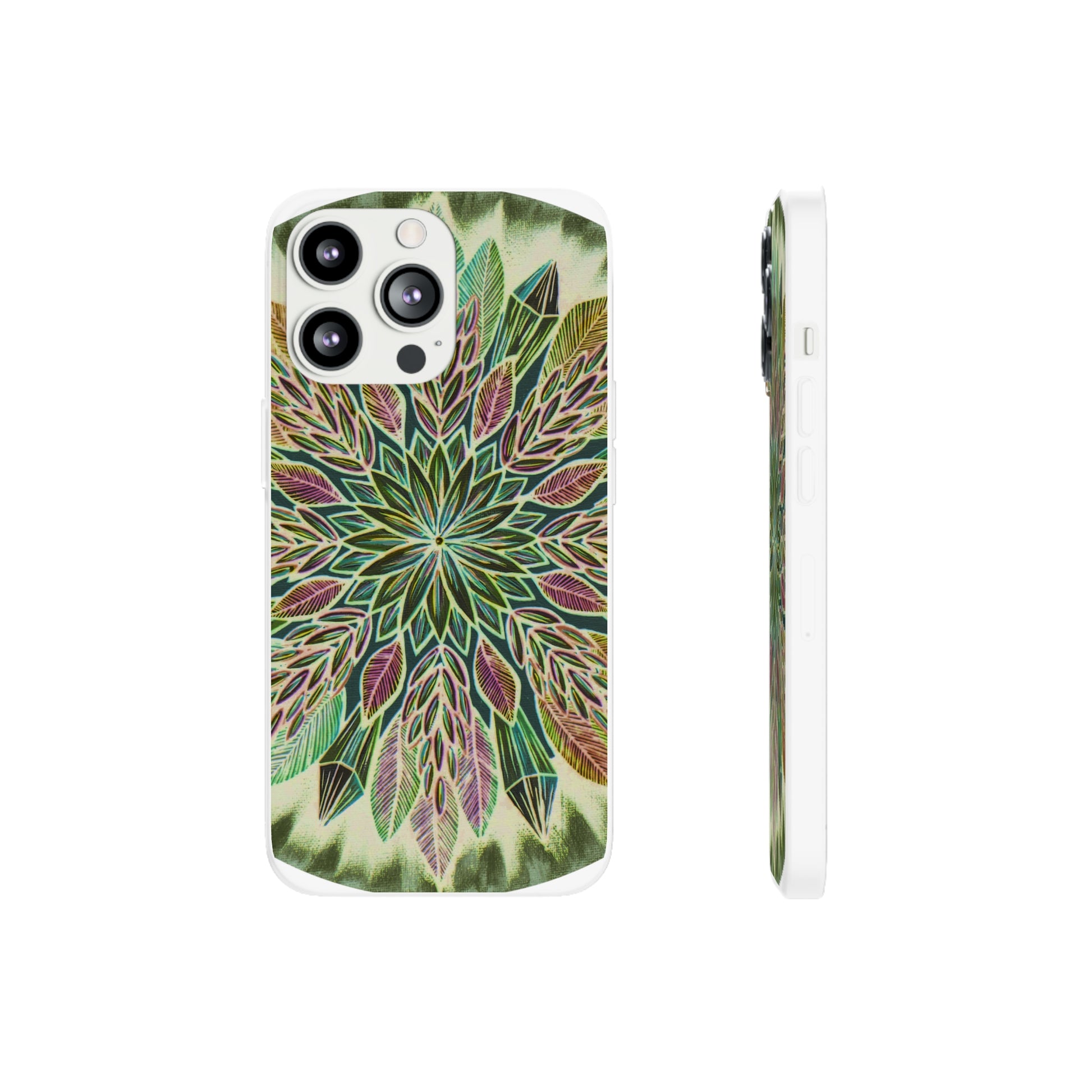 "Krystalhoja Verde" Art Phone Armor (slim-fit) - Blue Flame Array iPhone 13 Pro Phone Case