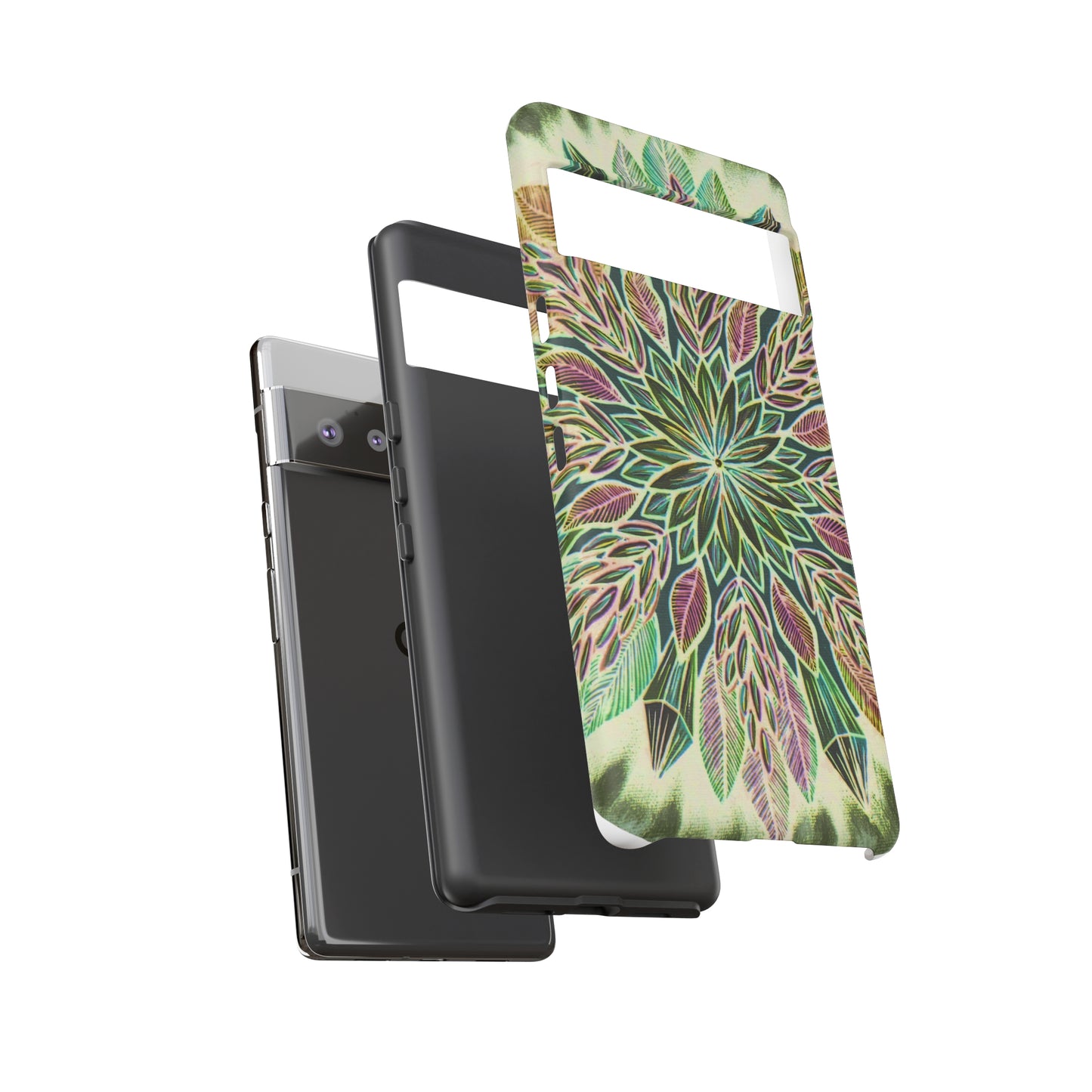 "Krystalhoja Verde" Art Phone Armor - Blue Flame Array Phone Case