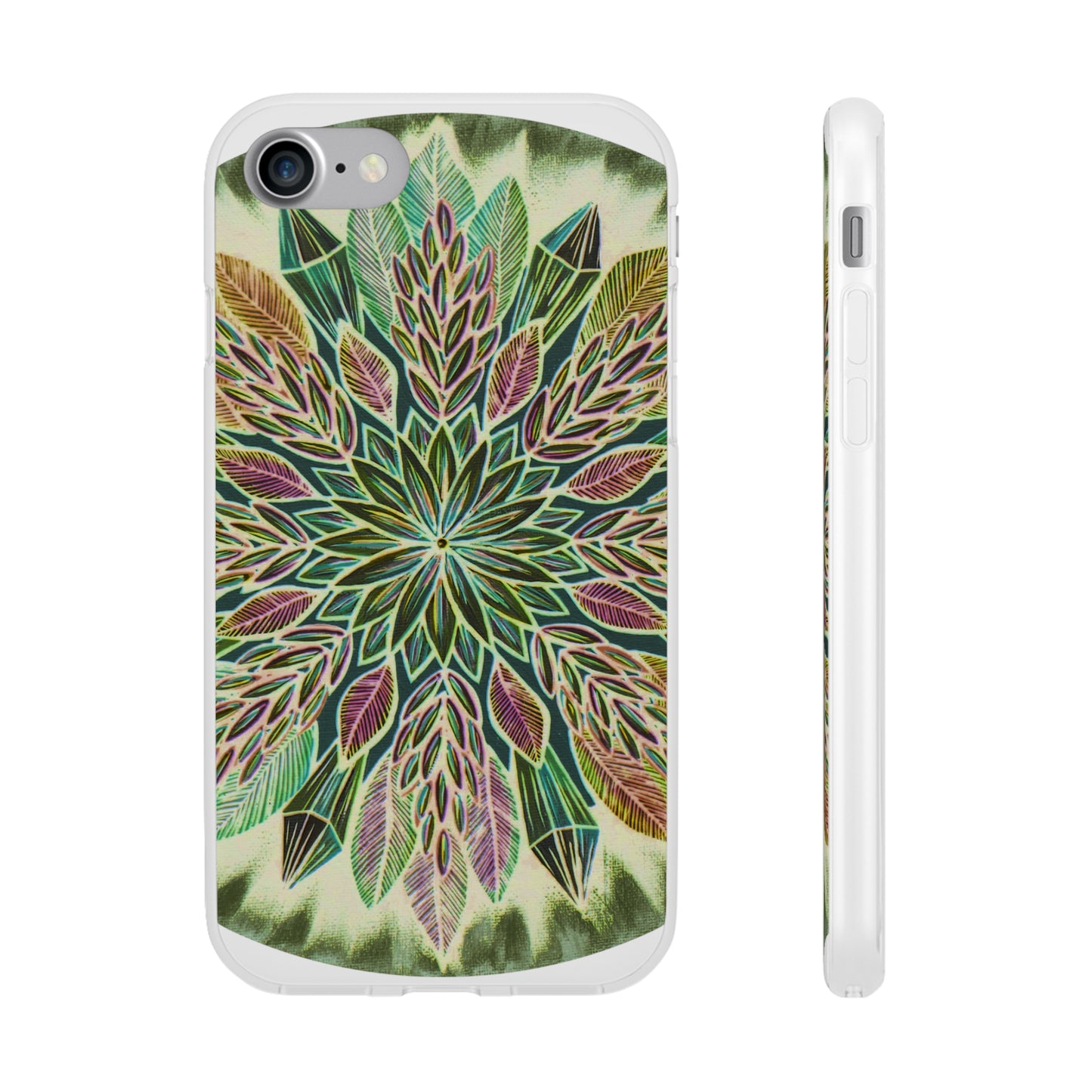 "Krystalhoja Verde" Art Phone Armor (slim-fit) - Blue Flame Array iPhone 7 with gift packaging Phone Case