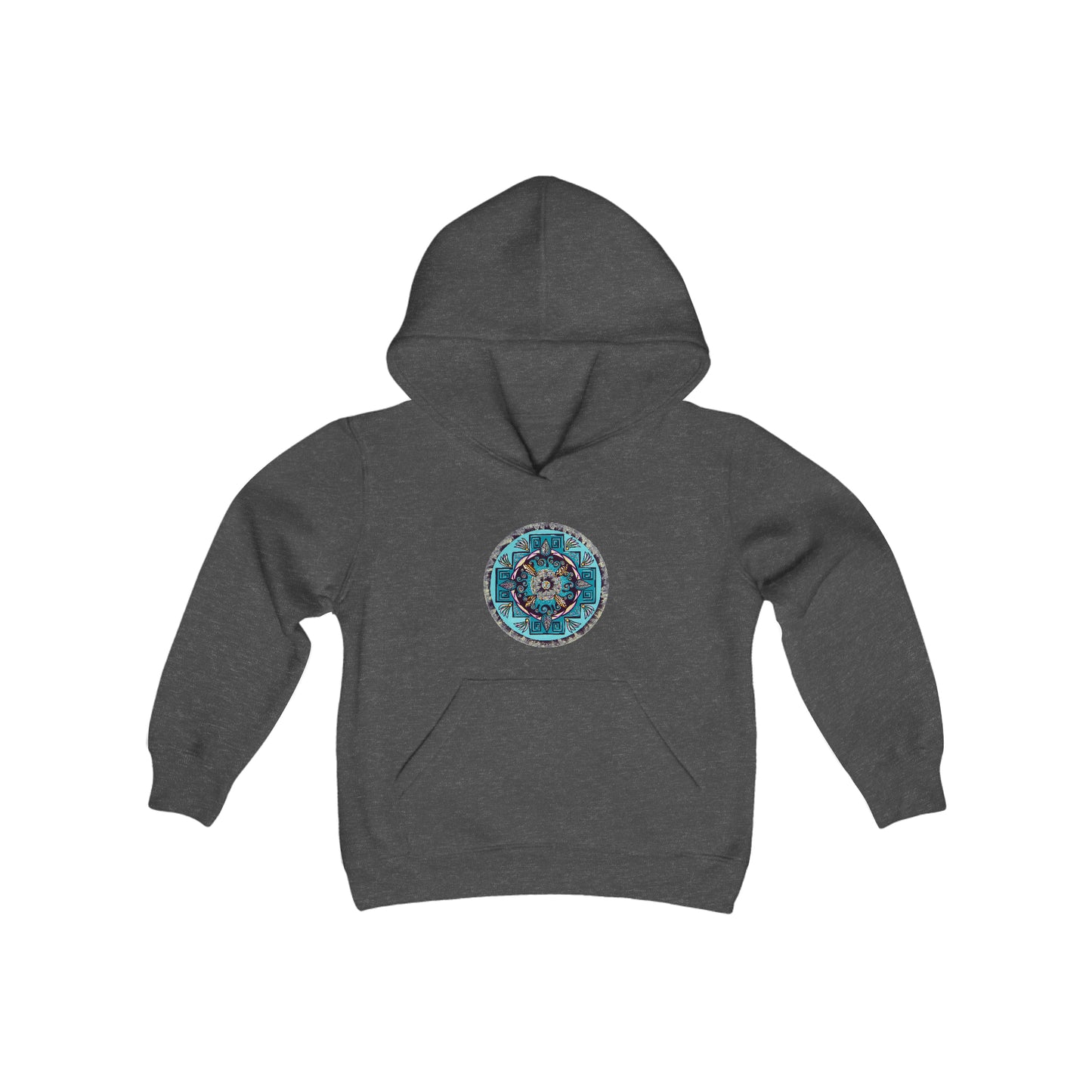 "Hojachakana" Lads & Lasses Hoodie - Blue Flame Array Dark Heather / XS Kids clothes