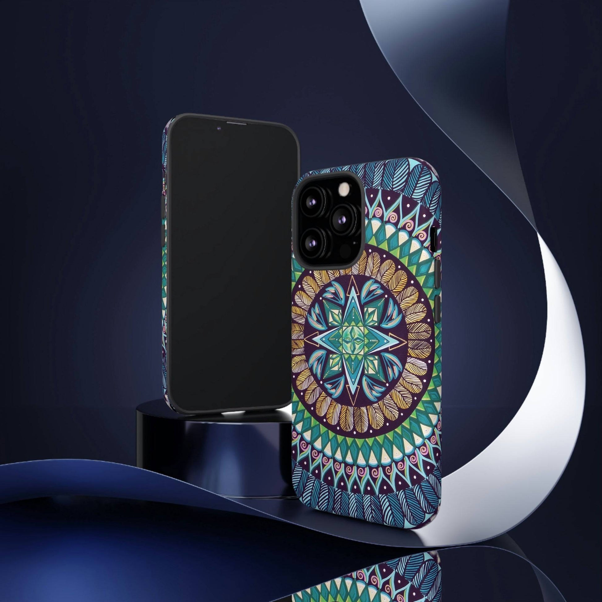 "AquilazurA Kryst'dala" Art Phone Armor - Blue Flame Array Phone Case