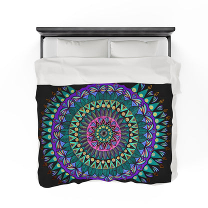 "Mandaladiosa" Dreamcatcher Blanket - Blue Flame Array All Over Prints