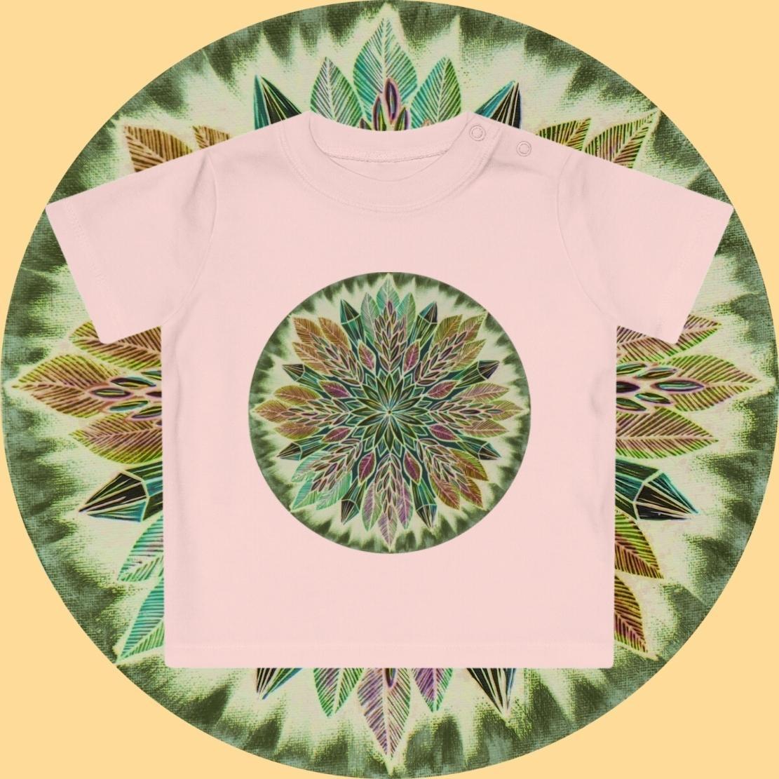 "Krystalhoja Verde" Organic Baby Tee - Blue Flame Array Kids clothes