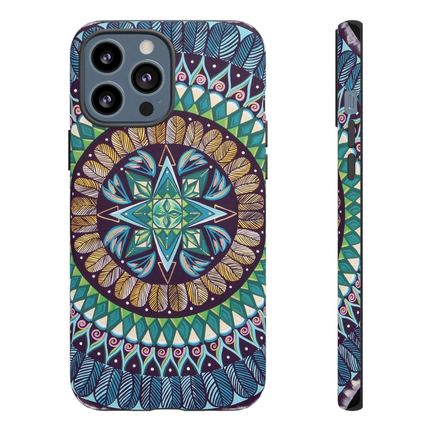 "AquilazurA Kryst'dala" Art Phone Armor - Blue Flame Array iPhone 13 Pro Max / Matte Phone Case