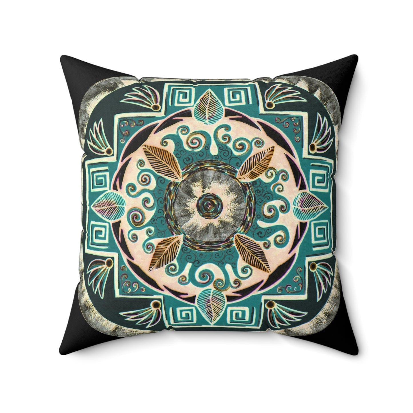 "Hojachakanazura" Dreamcatcher Pillow - Blue Flame Array 20" × 20" Home Decor