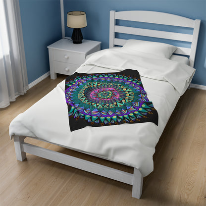 "Mandaladiosa" Dreamcatcher Blanket - Blue Flame Array All Over Prints