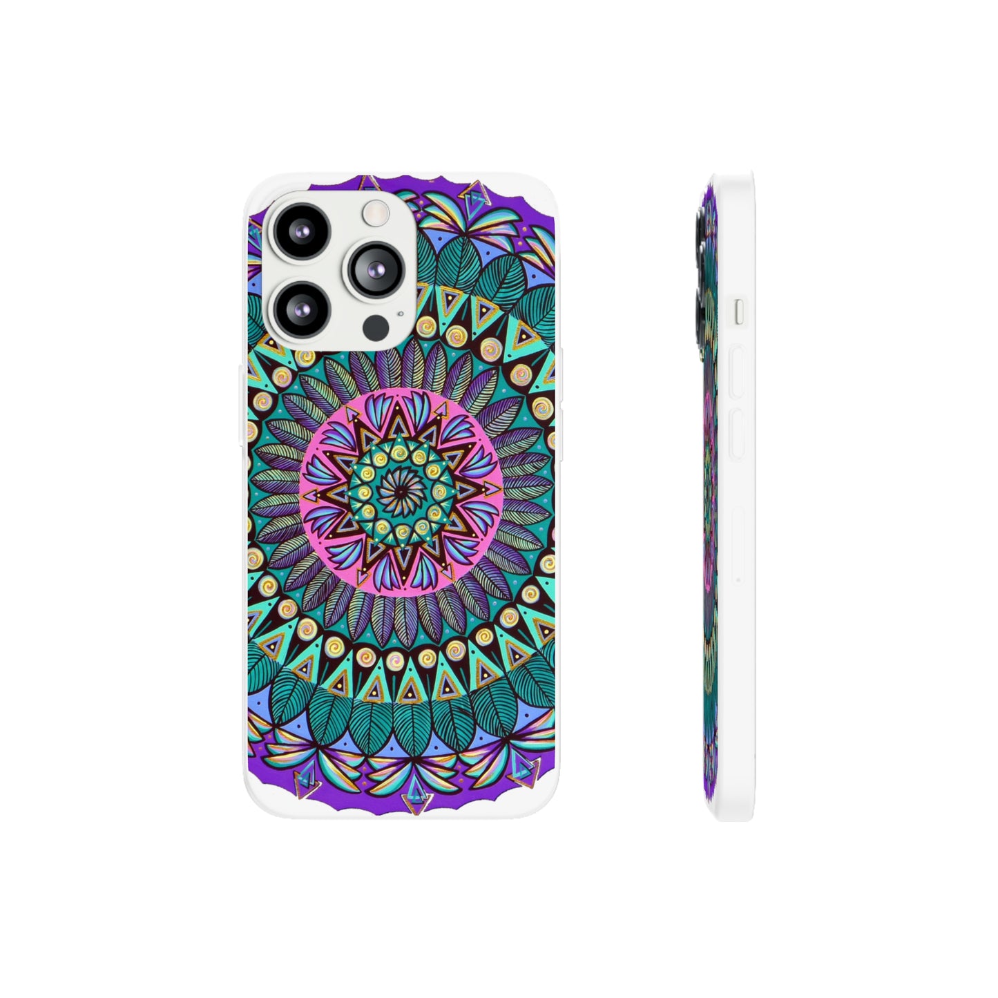 "Mandaladiosa" Art Phone Armor (slim-fit) - Blue Flame Array iPhone 13 Pro with gift packaging Phone Case