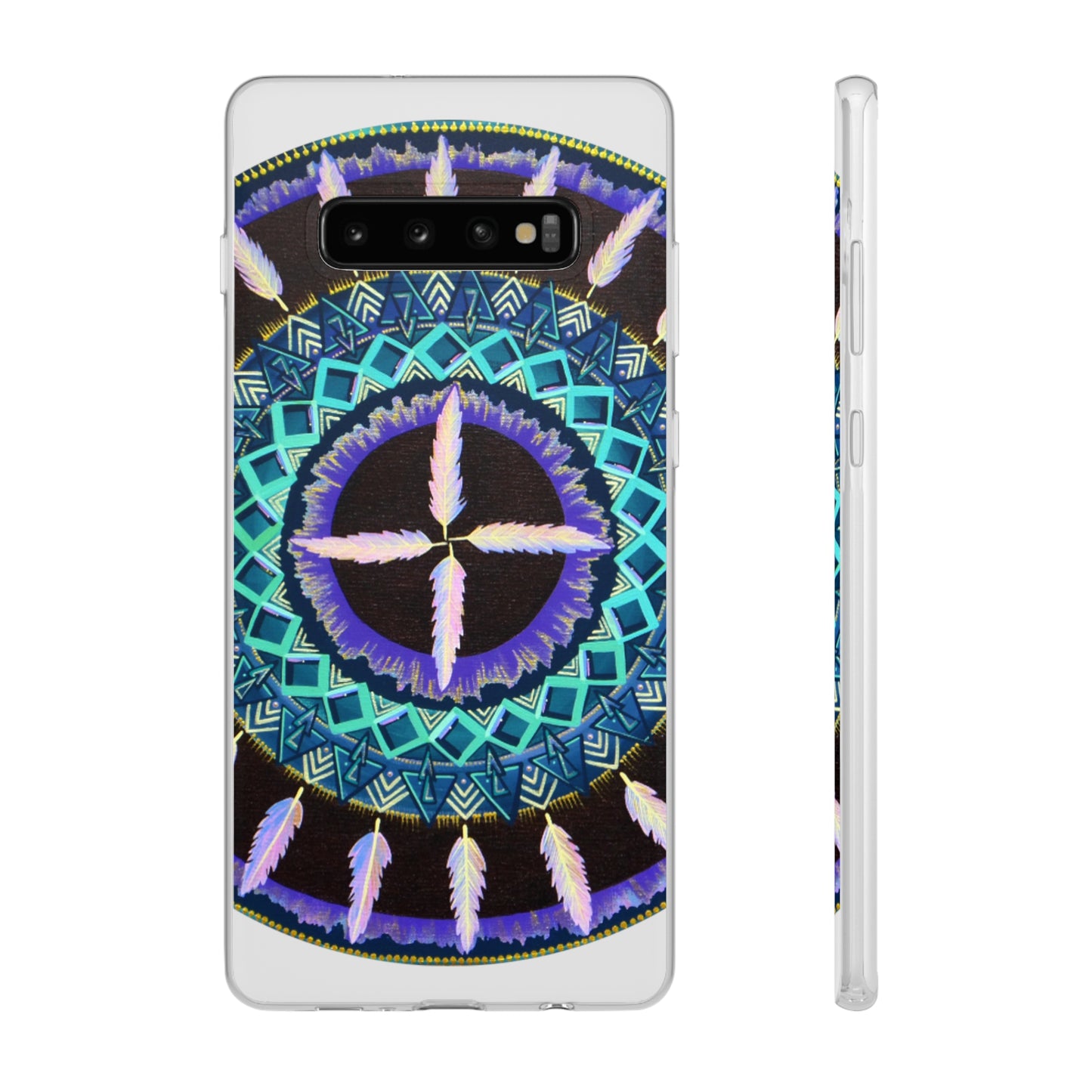 "Cuatro Vientos" Art Phone Armor (slim-fit) - Blue Flame Array Samsung Galaxy S10 Plus with gift packaging Phone Case