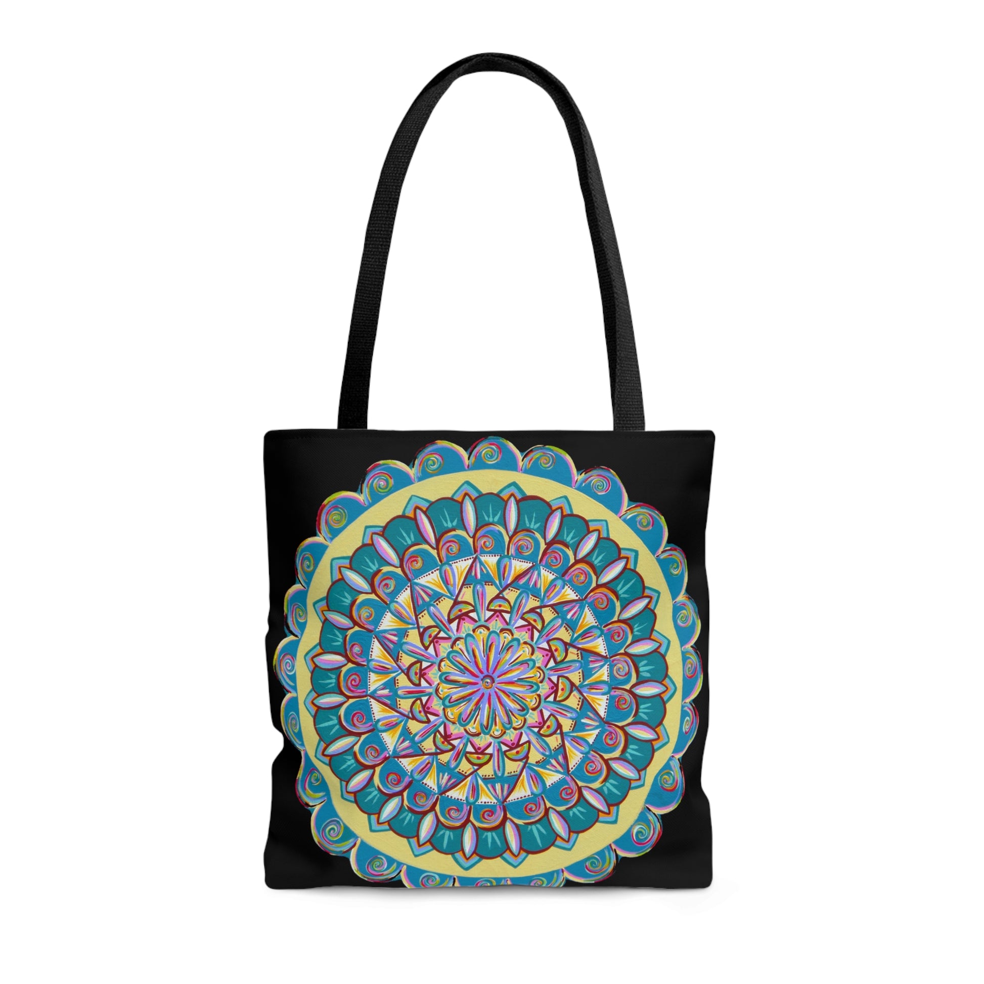 "Almandalayana" Tote Bag (All-Over-Print) - Blue Flame Array Bags