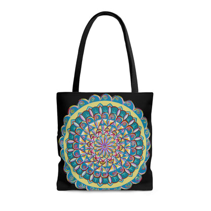 "Almandalayana" Tote Bag (All-Over-Print) - Blue Flame Array Bags