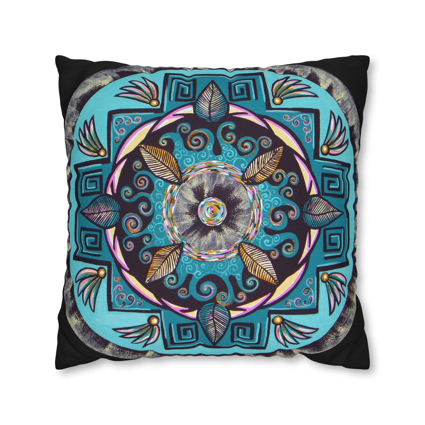 "Hojachakana" Dreamcatcher Pillow Cover - Blue Flame Array Home Decor