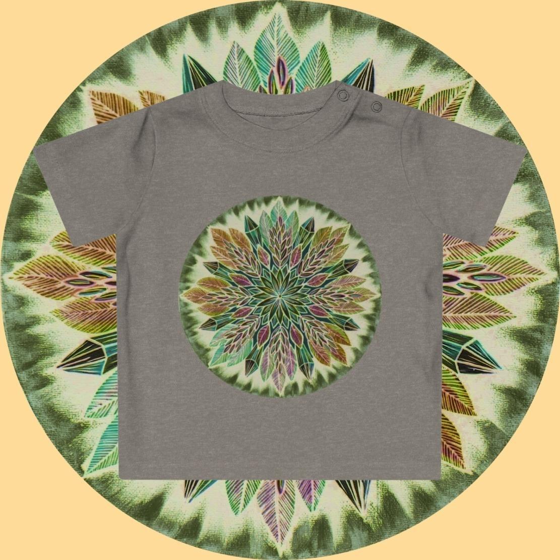 "Krystalhoja Verde" Organic Baby Tee - Blue Flame Array Kids clothes