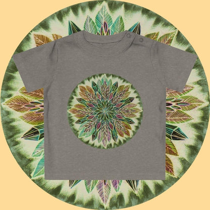 "Krystalhoja Verde" Organic Baby Tee - Blue Flame Array Kids clothes