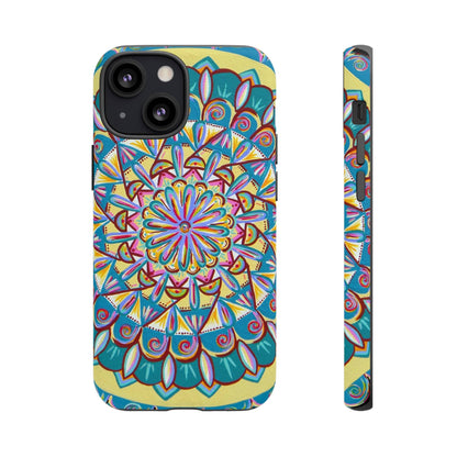 "Almandalayana" Art Phone Armor - Blue Flame Array iPhone 13 Mini / Matte Phone Case