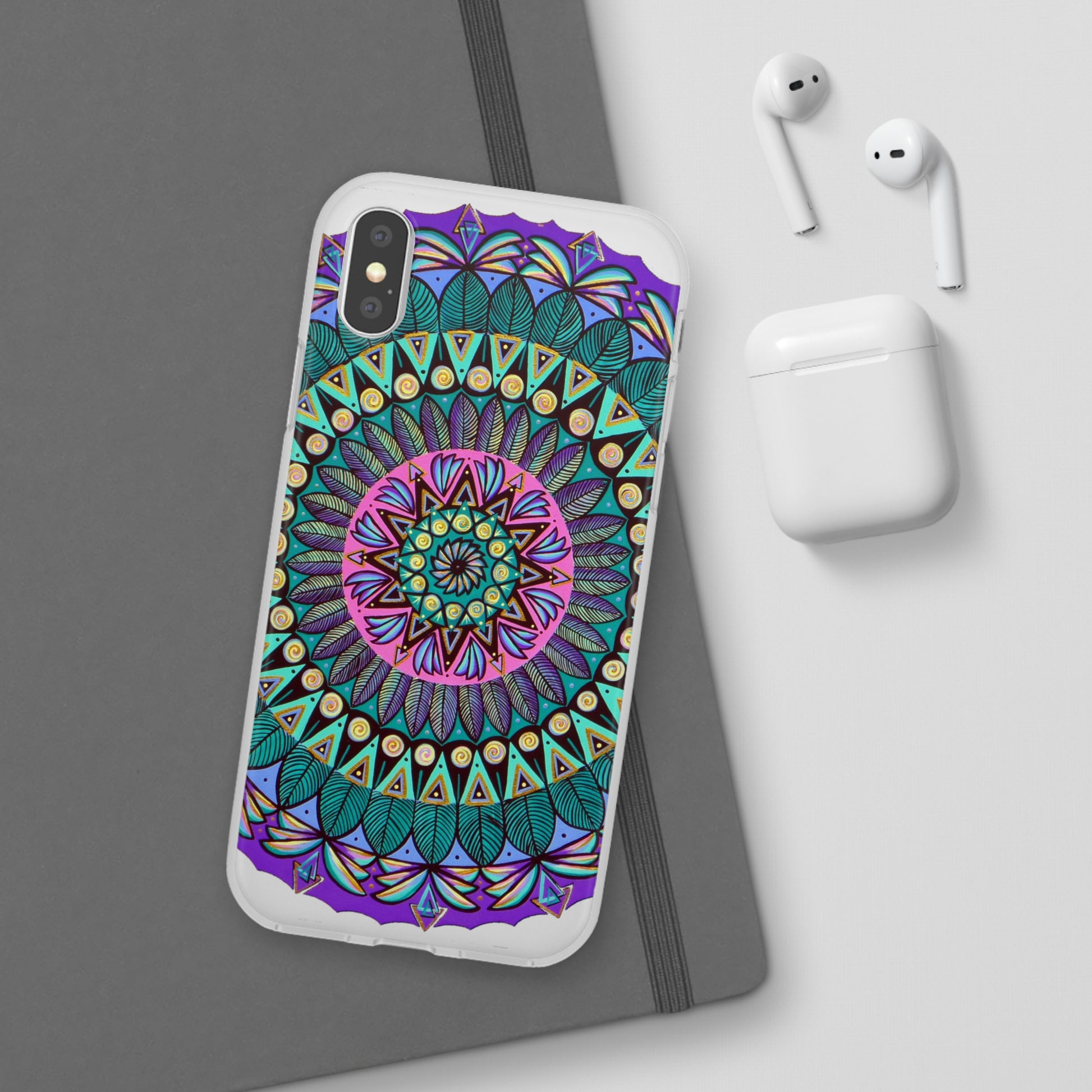 "Mandaladiosa" Art Phone Armor (slim-fit) - Blue Flame Array Phone Case