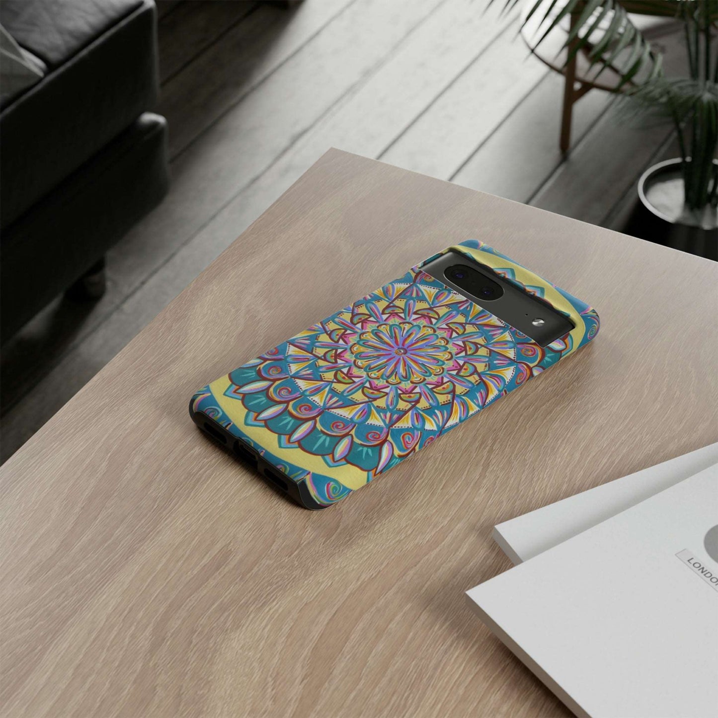 "Almandalayana" Art Phone Armor - Blue Flame Array Phone Case