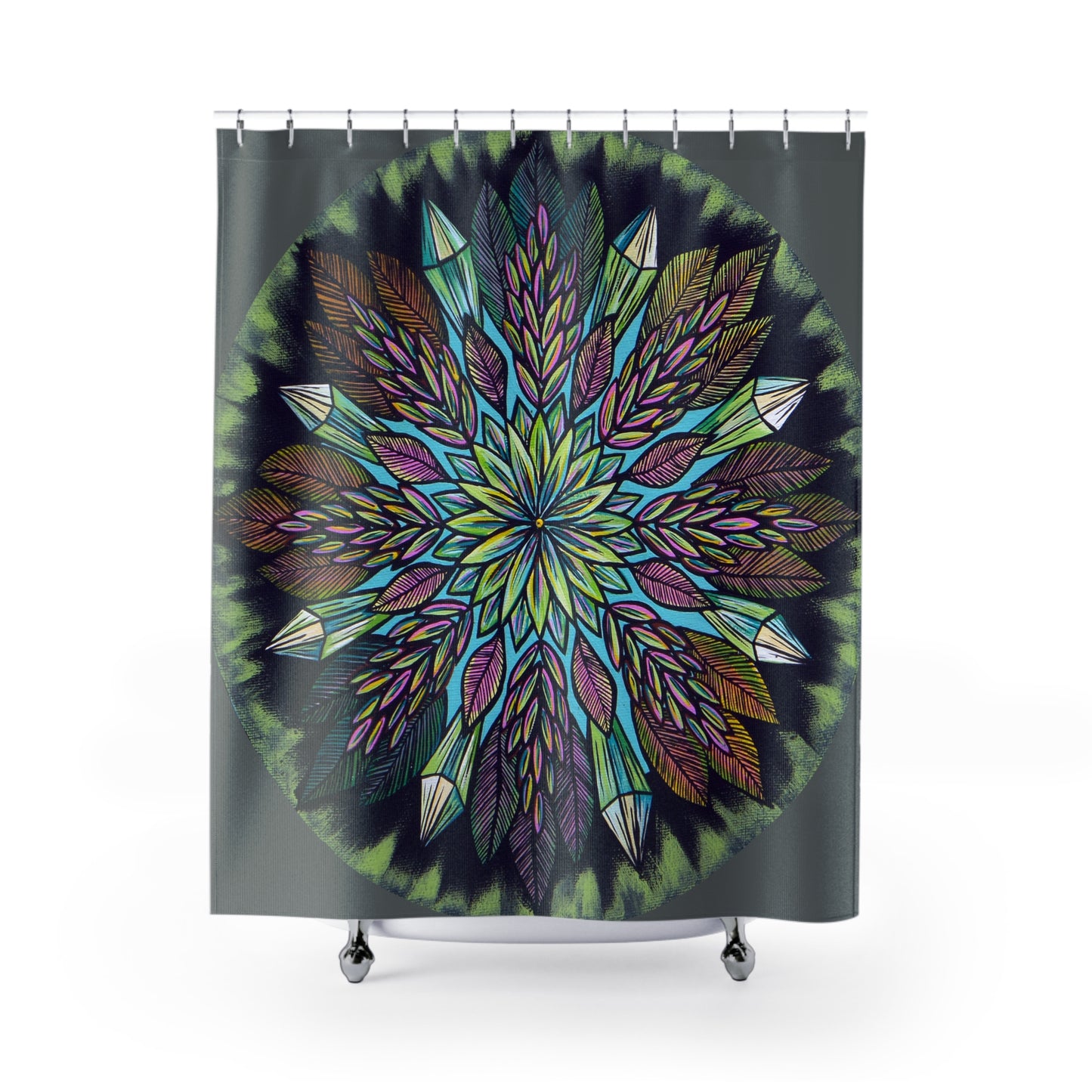 "Krystalhoja" Shower Curtains - Blue Flame Array Home Decor