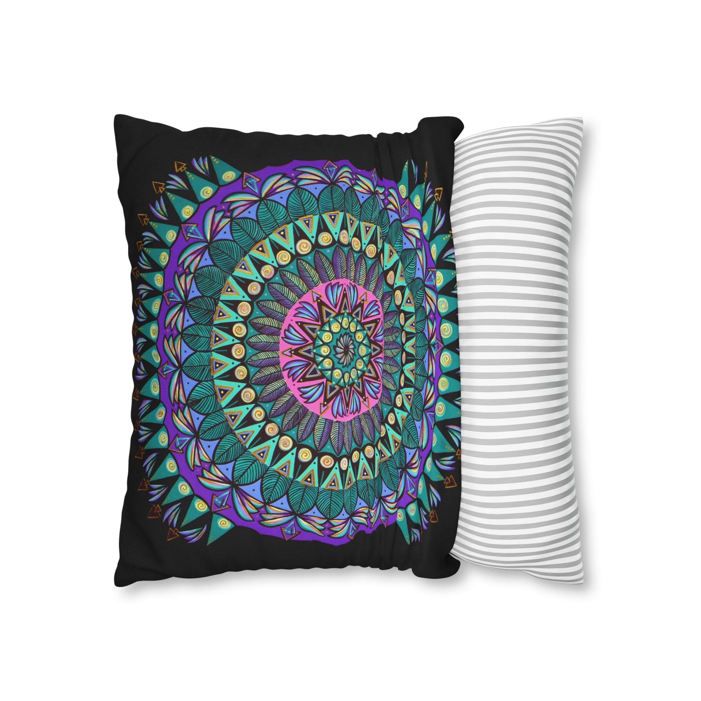 "Mandaladiosa" Dreamcatcher Pillow Cover - Blue Flame Array Home Decor