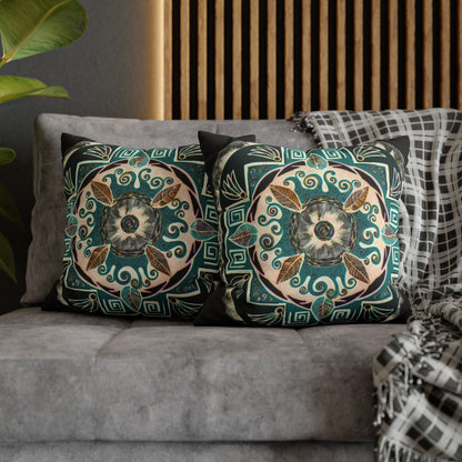 "Hojachakanazura" Dreamcatcher Pillow Cover - Blue Flame Array Home Decor