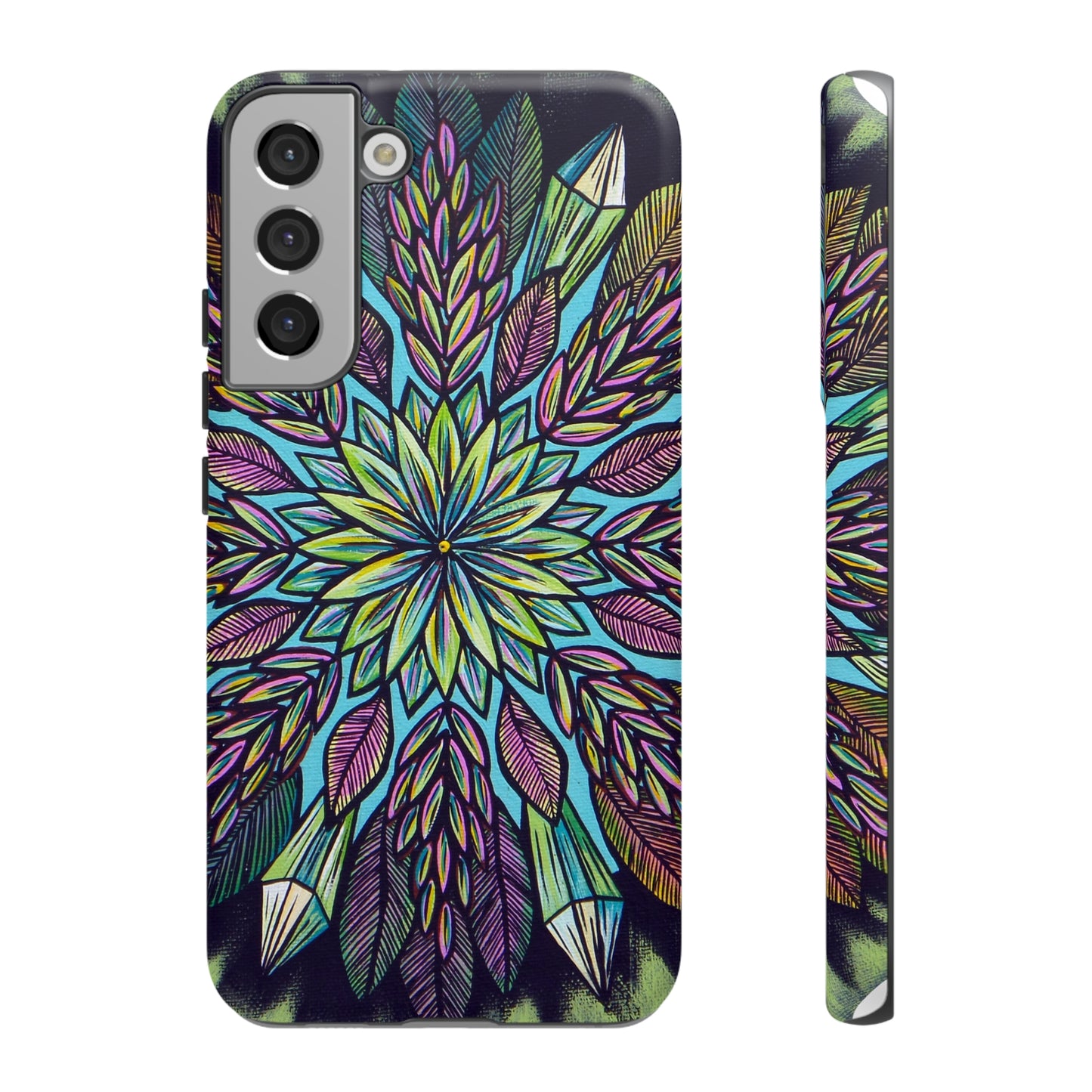 "Krystalhoja" Art Phone Armor - Blue Flame Array Samsung Galaxy S22 Plus / Matte Phone Case