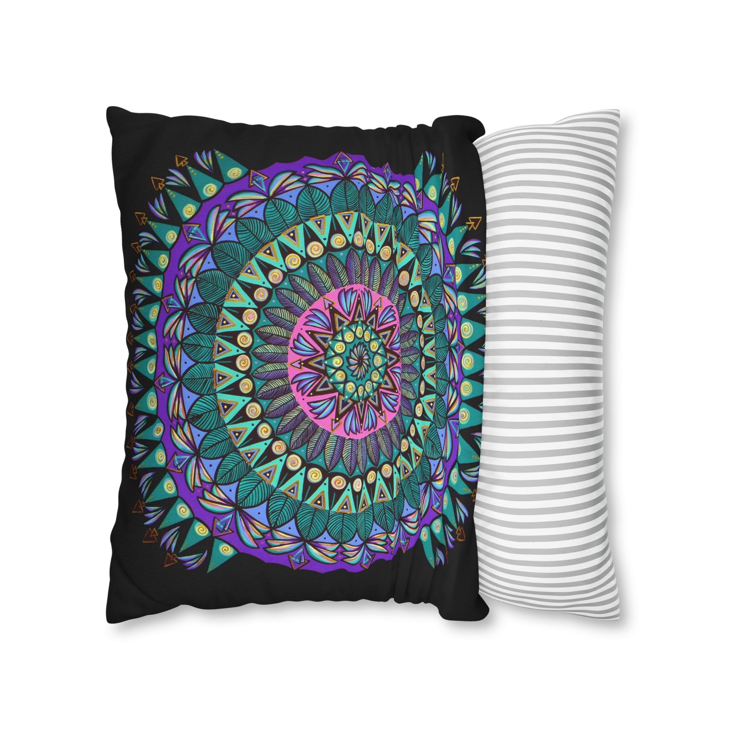 "Mandaladiosa" Dreamcatcher Pillow Cover - Blue Flame Array Home Decor