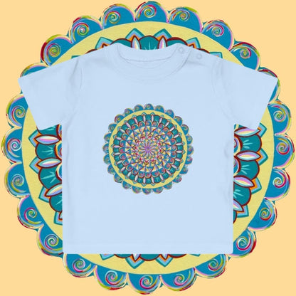 "Almandalayana" Organic Baby Tee - Blue Flame Array Kids clothes