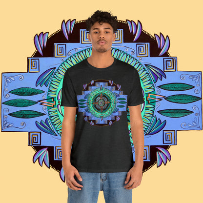 "Plumachakana" Lords & Ladies Tee - Blue Flame Array T-Shirt