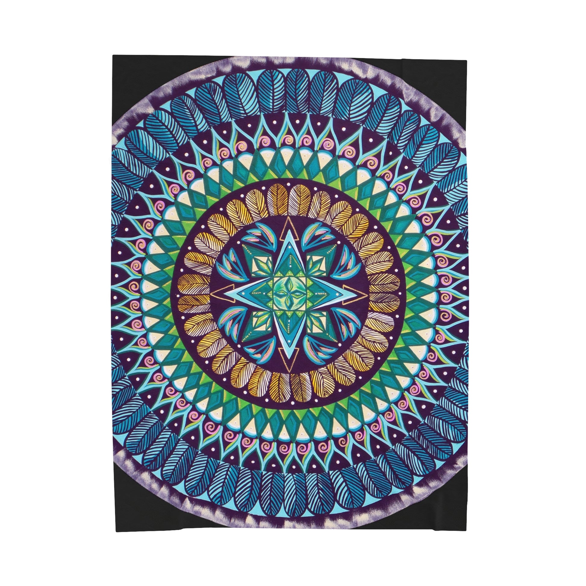 "AquilazurA Kryst'dala" Dreamcatcher Blanket - Blue Flame Array All Over Prints