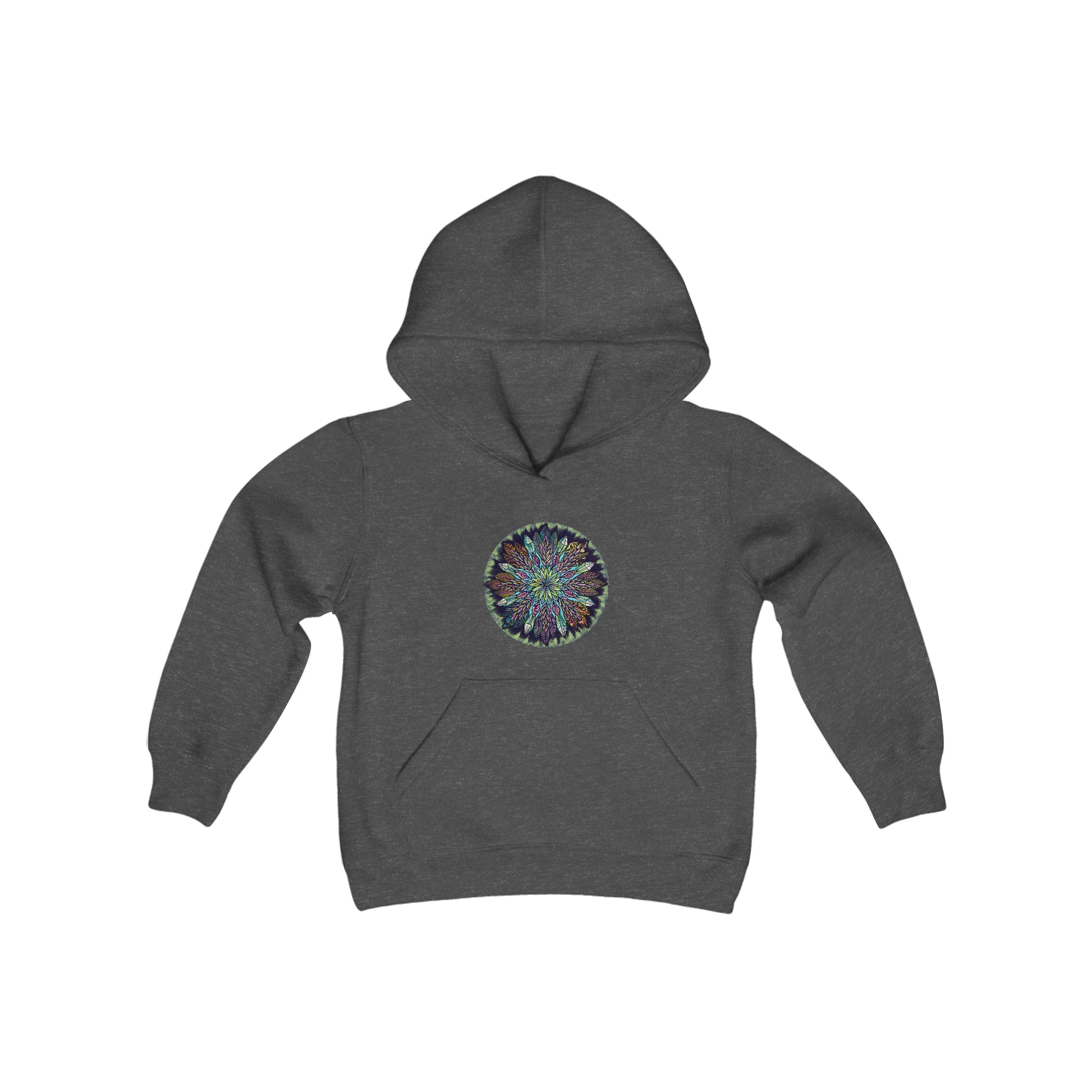 "Krystalhoja" Lads & Lasses Hoodie - Blue Flame Array Dark Heather / XS Kids clothes