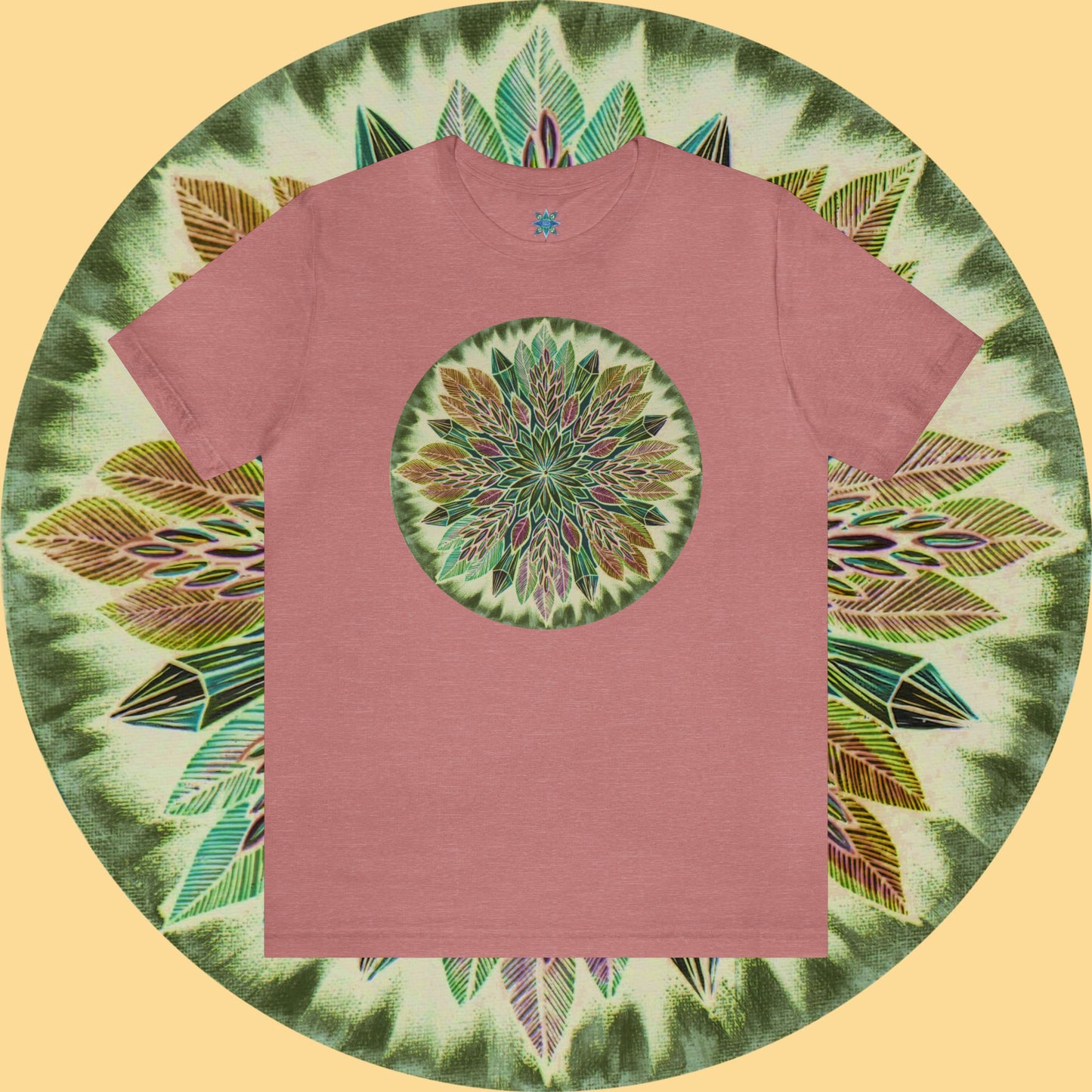 "Krystalhoja Verde" Lords & Ladies Tee - Blue Flame Array Heather Mauve / S T-Shirt