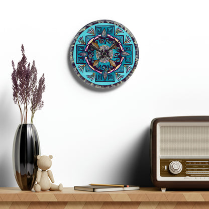 "Hojachakana" Cosmic Clock - Blue Flame Array Home Decor