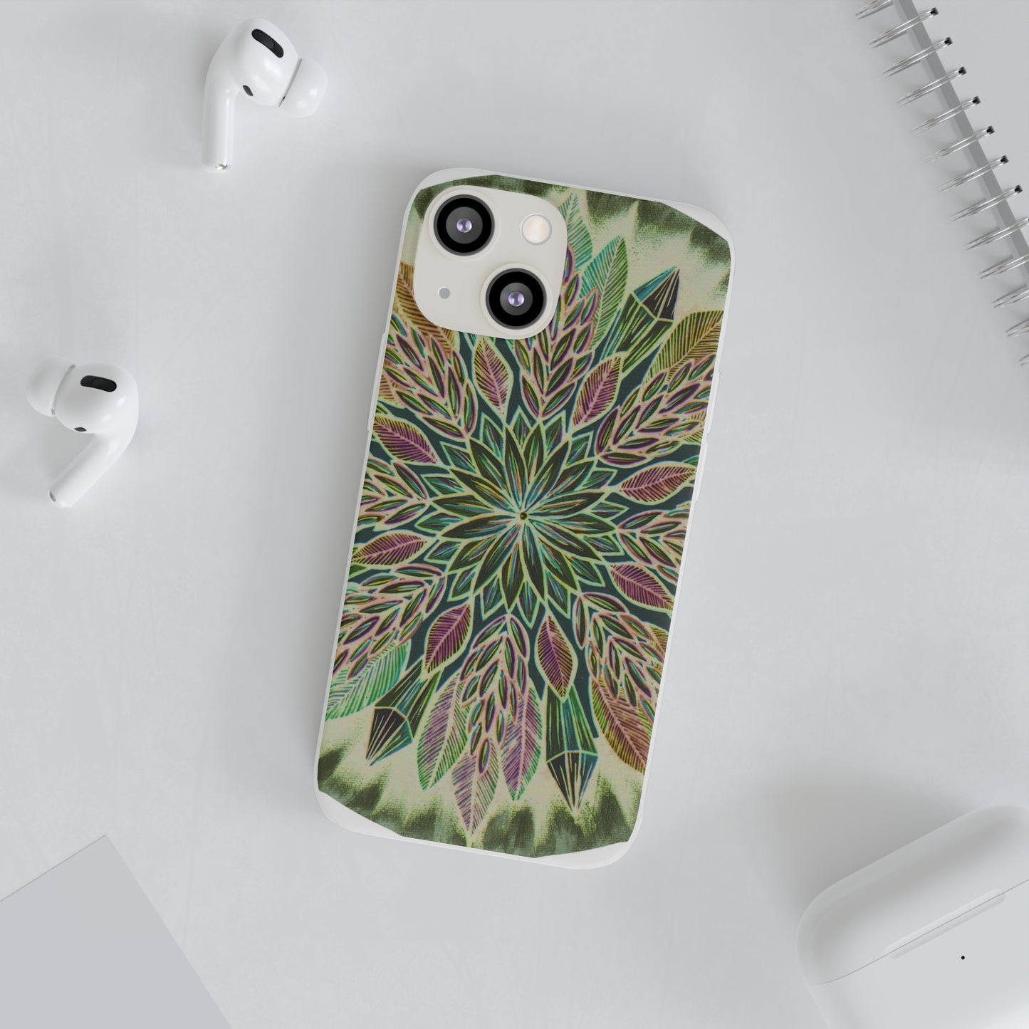 "Krystalhoja Verde" Art Phone Armor (slim-fit) - Blue Flame Array Phone Case