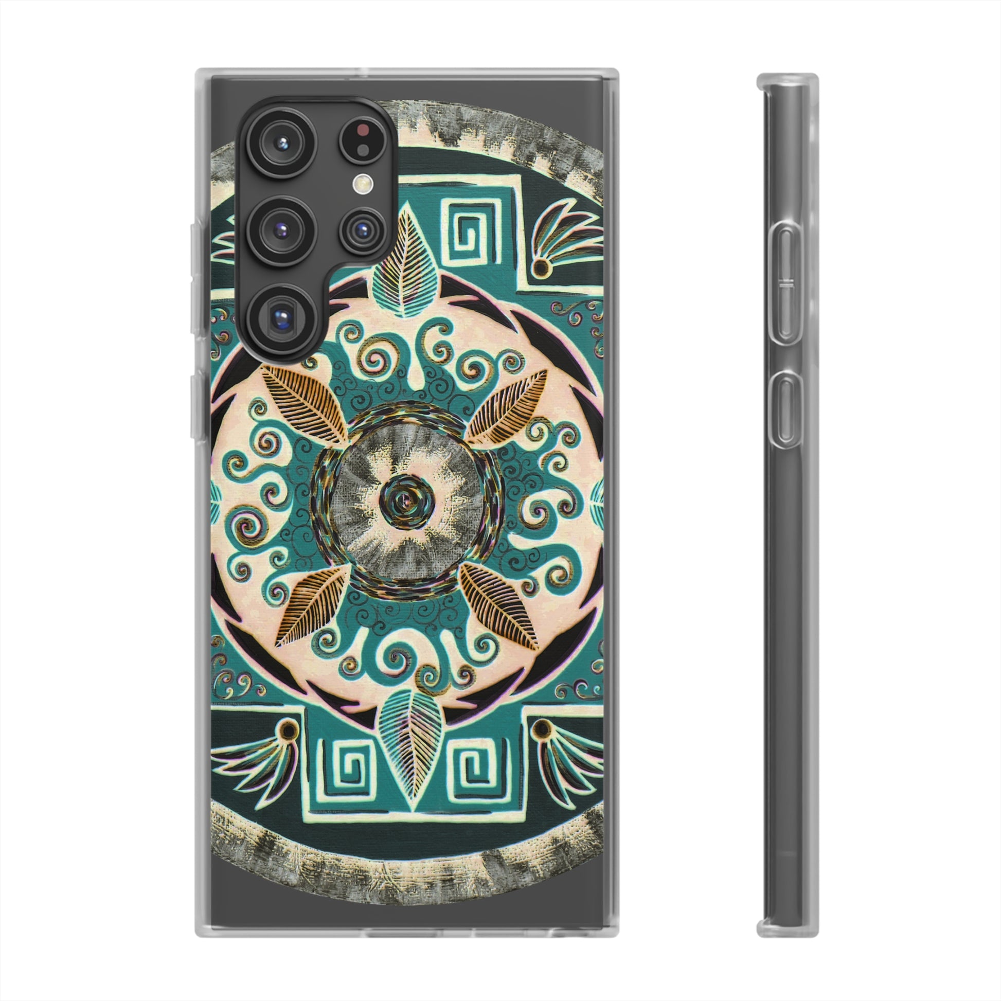 "Hojachakanazura" Art Phone Armor (slim-fit) - Blue Flame Array Samsung Galaxy S22 Ultra Phone Case