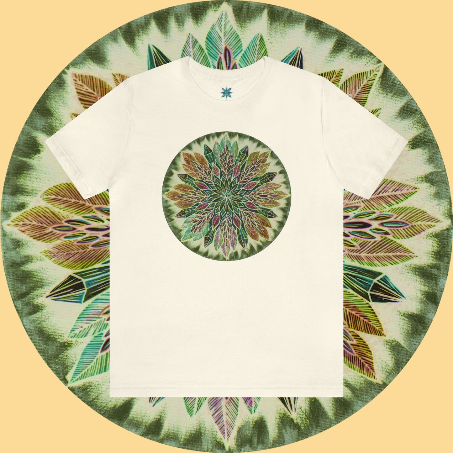 "Krystalhoja Verde" Lords & Ladies Tee - Blue Flame Array Natural / S T-Shirt