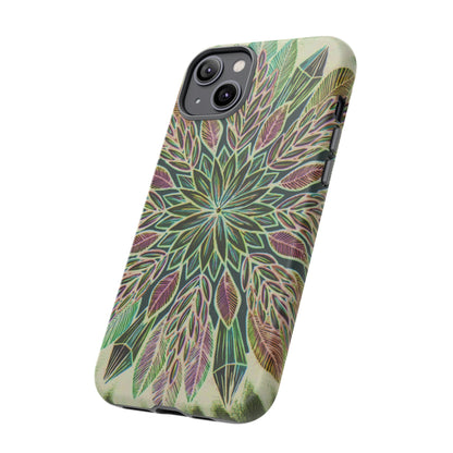 "Krystalhoja Verde" Art Phone Armor - Blue Flame Array Phone Case