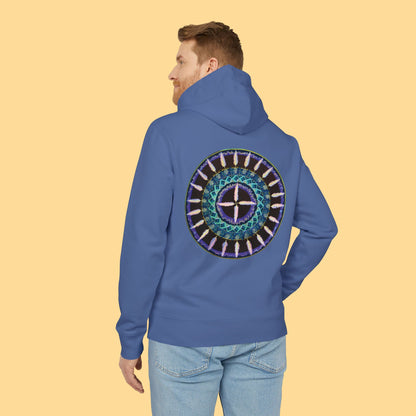 "Cuatro Vientos" Organic Cruiser Hoodie (Font&Back Print)