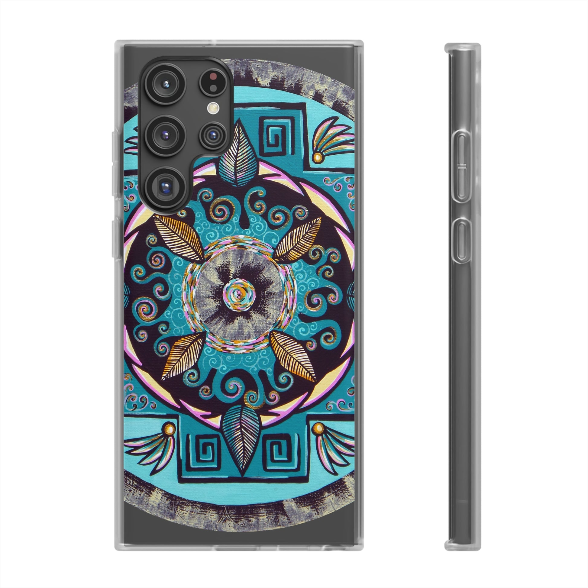 "Hojachakana" Art Phone Armor (slim-fit) - Blue Flame Array Samsung Galaxy S22 Ultra with gift packaging Phone Case