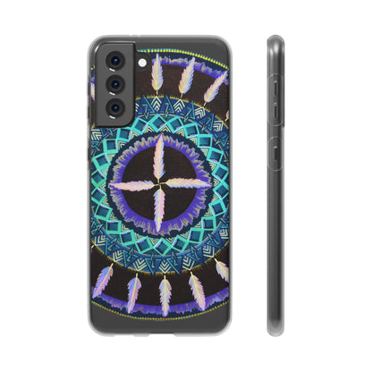 "Cuatro Vientos" Art Phone Armor (slim-fit) - Blue Flame Array Samsung Galaxy S21 Plus with gift packaging Phone Case