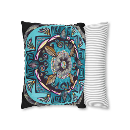 "Hojachakana" Dreamcatcher Pillow Cover - Blue Flame Array Home Decor