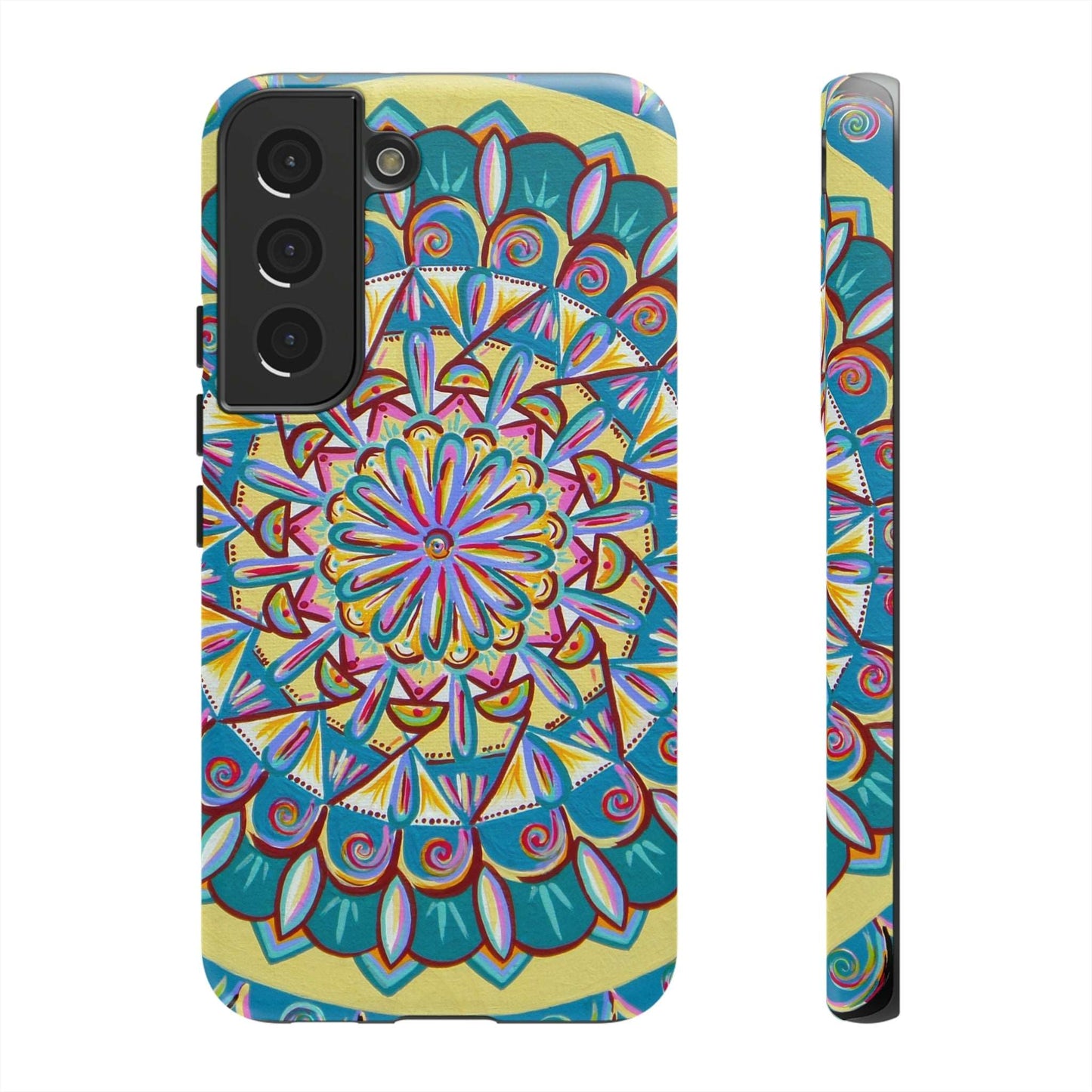 "Almandalayana" Art Phone Armor - Blue Flame Array Samsung Galaxy S22 / Matte Phone Case