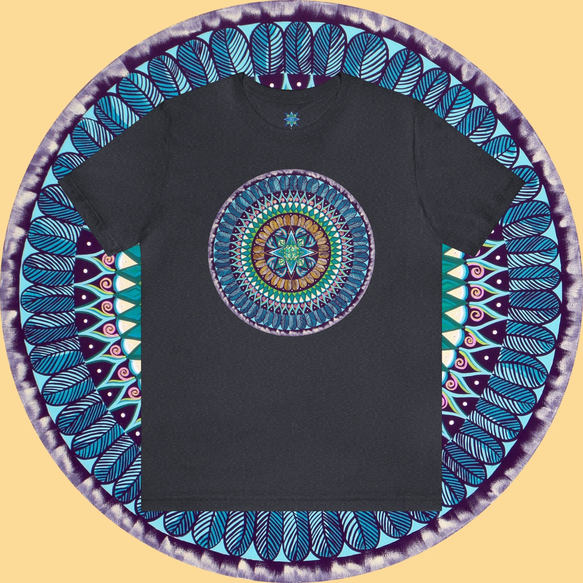 "AquilazurA Kryst'dala" Lords & Ladies Tee - Blue Flame Array Heather Navy / S T-Shirt