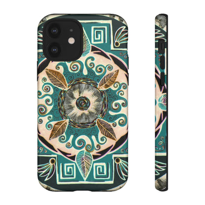 "Hojachakanazura" Art Phone Armor - Blue Flame Array iPhone 12 / Glossy Phone Case